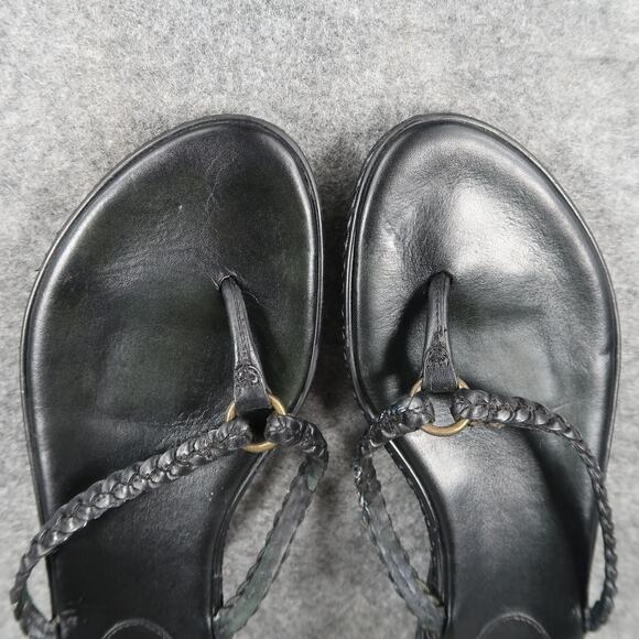 Cole Haan Shoes Womens 8 Sandals Fashion Leather Braided Strap Slip On Flip Flop - Picture 8 of 11